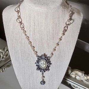 Virgins saints & Angels oval San Benito Necklace